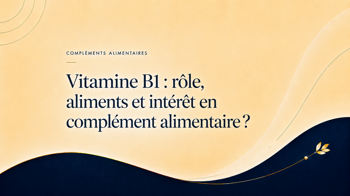 Vitamine B1 : rôle, aliments et intérêt en complément alimentaire