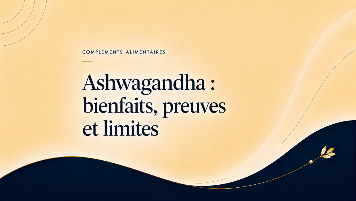 Illustration éditoriale NovAging consacrée aux bienfaits et aux limites de l’ashwagandha