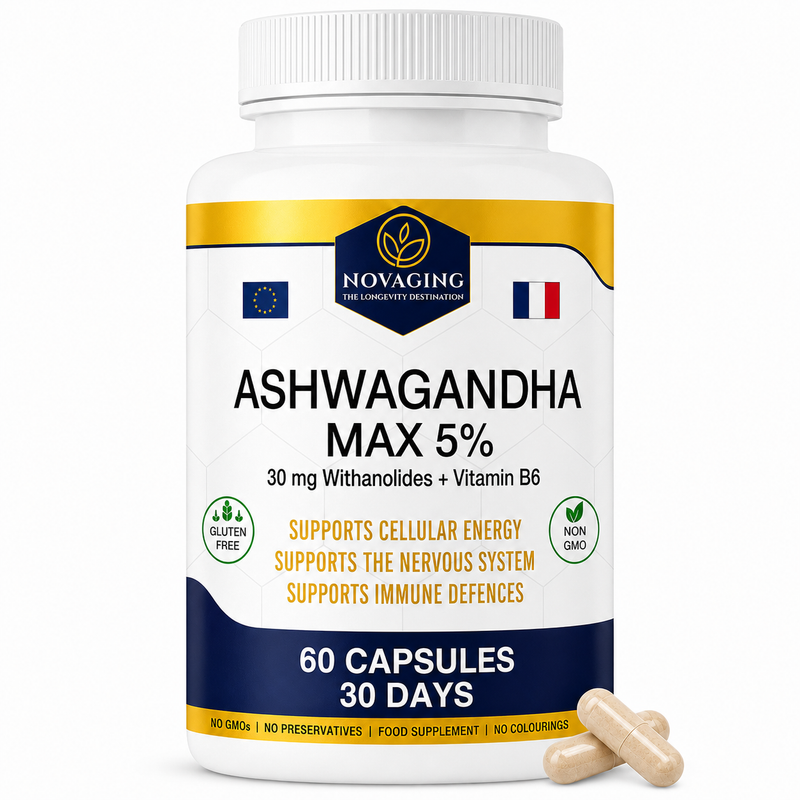 Ashwagandha Max 5% + vitamin B6 — 60 vegan capsules
