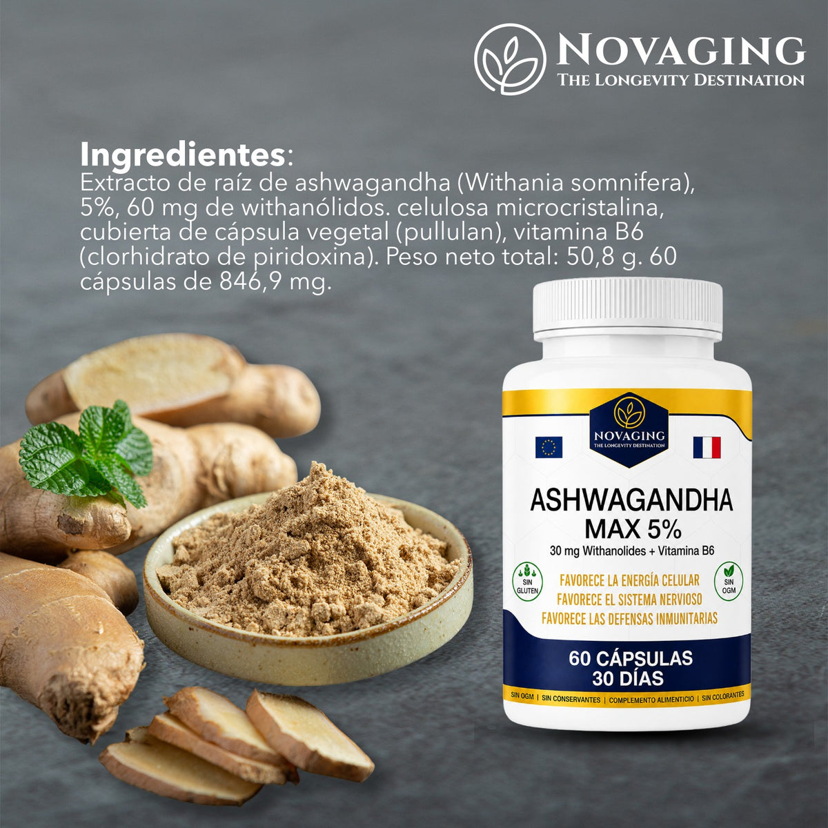 NovAging ashwagandha — ES — 2