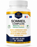 Sommeil Complexe — Mélatonine, Valériane et Passiflore — 60 gélules